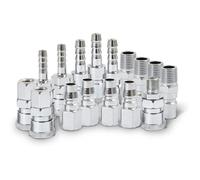 Lot de 18 connecteurs de ligne d'air Euro Airline Compresseur Raccords 6 35 mm BSP Air Line Raccords de tuyau d'air raccords Outils