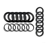 Lot de 18 joints en silicone anti-fuite noirs de 3,8 cm, idéal pour les valves à piston Intex, rondelles toriques robustes pour plusieurs pompes de piscine Intex