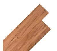 Lot de 18 planches de sol en PVC marron 5,26 m² | Auto-adhésif, installation rapide, utilisation intérieure, bords polis, nettoyage facile, design moderne