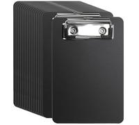 Lot De 18 Porte-Documents A6-10x15 cm - Porte-Blocs Avec Pince - Noir | SYUTBOU, Plastique Robuste, Mécanisme Métallique, Crochet Extensible, Pour Bureau, École, Entrepôt, Extérieur