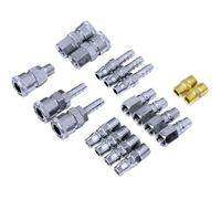 Lot de 18 raccords pour compresseur d'air - Raccord rapide - Raccords pneumatiques - Coupleur de tuyau d'air à connexion rapide