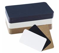 Lot de 180 Cartes en Papier Kraft Vierge (9 x 5,2 cm) - Cartes Mémo Noires, Blanches et Marron - Carte Vierge pour DIY, école, Bureau et Apprentissage du Vocabulaire, Carte Kraft Flashcards