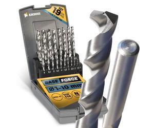 Lot de 19 forets hélicoïdaux HSS-G DIN 338 (Ø 1-10 mm)