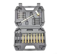 Lot de 19 outils de démarrage avec marteau et étui de rangement pour l'horlogerie, travail des métaux fins 1/8-5/16