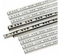 Lot de 2 (1 paire) Glissières pour tiroirs à roulement à billes, H17mm (Longueur 406mm) multicolore COMPAS