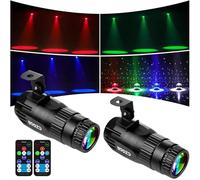 Lot de 2 15W Projecteur Boule a Facette, Czgor RGBW 4 en 1 LED Pinspot
