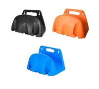 Lot de 2/3 supports muraux en plastique pour tuyau d'arrosage - Accessoires de jardin pour clôture - Bleu, noir, orange (3 pièces)