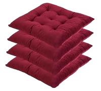 Lot de 2/4/6 Galette de Chaise,Velours de Cristal Galette de Chaise,40x40cm/16x16inCoussins de Chaise D'intérieur,Lavable de Coussin Chaise, Extérieur Housses de Chaise ( Color : @2 , Size : 4pcs(40x4
