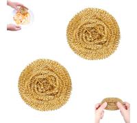 Lot de 2/4/6 Pcs Eponge Cuivre, Eponge en Cuivre pour Cuisine, Gratounette Cuivre,Outils De Nettoyage De Cuisine, pour Nettoyage De Buse Et De Scories De Qualité Professionnelle