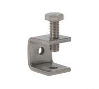 Lot de 2/4 bornes en C avec filetage M6 et vis réglable, cadre en acier moulé robuste pour le soudage, le montage, la fixation et le travail des métaux, plage de serrage de 0 à 20 mm, argenté, idéal
