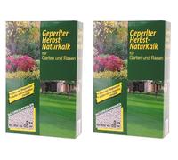 Lot de 2 5 kg geperlter automne naturel calcaire calcaire Jardin pfle Entretien d'engrais pour gazon