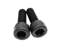 Lot de 2, 5 ou 10 vis à tête cylindrique à six pans creux en acier inoxydable 304 noir M5 M6 M8 DIN912(70mm,M6 5pcs)