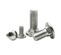 Lot de 2 à 30 boulons de carrosserie en acier inoxydable 304 M3 M4 M5 M6 M8 M10 M12 - Vis à métaux à tête ronde et à collet carré(45mm,M12 x2pcs)