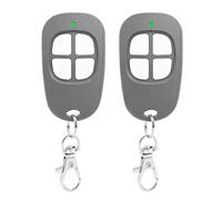 Lot de 2 AAM0049 Télécommande Portail Garage 4 Canaux, 433.92MHz Compatible SCS Motorisation Portail et Porte de Garage(Gris)