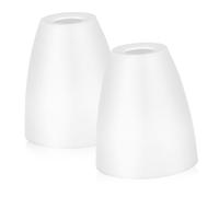 Lot de 2 Abat-Jour Cylindre Plastique E14 Blanc pour Lampe de Bureau | Style Élégant, Design Simple, Ouverture 30mm, pour Maison et Étude, Compatible Lampe de Table