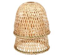 Lot de 2 Abat-Jour Suspendus en Bambou Tressé, 50mm, Rustique | Khaki, Lumière Adoucie, Installation Rapide, Suspendre et Lampe Pendante, Léger et Polyvalent