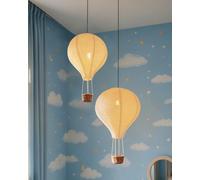 Lot de 2 Abat-Jour Suspension Montgolfière décoratives faites à la main 35 x 55 cm Idéal pour chambre de bébé, chambre d’enfant, bureau et éclairage d’ambiance pour coins