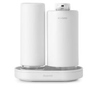 Lot de 2 accessoires de cuisine avec plateau + distributeur de savon + distributeur de liquide vaisselle, blanc, Brabantia SinkStyle