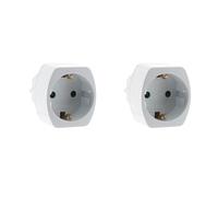 Lot de 2 adaptateurs Allemagne/France Schuko - Zenitech