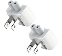 Lot de 2 adaptateurs CA de voyage - Adaptateur US - Adaptateur CA - Prise US - Prise de rechange pour iPod, MacBook, chargeur convertisseur de connecteur de rechange
