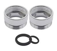 Lot de 2 adaptateurs d'aérateur de robinet, 20 mm - 22 mm, filetage fileté, filtre purificateur d'eau, adaptateur aérateur d'évier de cuisine