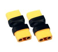Lot de 2 adaptateurs de connecteur XT90 vers XT90, femelle vers femelle | Corps isolé avec changement enfichable pour les tâches de réparation