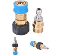 Lot de 2 adaptateurs de coupleur à dégagement rapide M22F vers M22M, 22 mm à 14 mm, connecteur de tuyau de nettoyeur haute pression pour accessoires Karcher, bleu