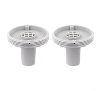 Lot de 2 adaptateurs de filtre de piscine gris et bleu, 63,5 cm, pièces de rechange pour connecteur de piscine, raccord de tuyau de piscine hors sol et entrée (2-blanc)