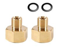 Lot de 2 adaptateurs de gaz 1/2" droit vers 1/4" gauche - Adaptateur de bouteille de gaz 1/2" IG x 1/4" AG - Pour réchaud à gaz, réchaud de camping, réchaud à gaz, cuisinière à gaz, GPL