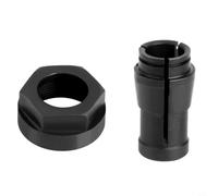 Lot de 2 adaptateurs de pince de serrage M22 - Écrou 12 mm - Pour machine à graver - Fraise électrique - Routeur à bois - Changement d'outils - Acier au carbone - Noir - Ponçage de précision - Haute