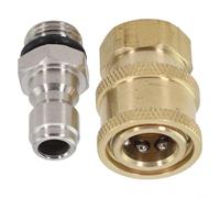 Lot de 2 adaptateurs de pot en mousse pour pistolet à eau 1/4 connecteur rapide Union femelle mâle pour outil de nettoyage haute pression