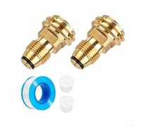 Lot de 2 adaptateurs de réservoir de propane POL vers pour qcc1 - Remplisseur de bouteille de gaz en laiton pour barbecue britannique, chauffage, réchaud de camping, équipement de cuisson en plein air