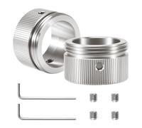 Lot de 2 adaptateurs de thermostat de radiateur M30 x 1,5, en acier | Tête thermostatique de radiateur avec 2 clés hexagonales et 4 vis, diamètre intérieur 22 mm, adaptateur pour Danfoss RA