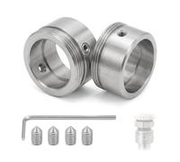 Lot de 2 adaptateurs de thermostat en acier inoxydable vers M30 × 1,5 avec 1 clés et 4 vis - Adaptateur compatible avec les valves de radiateur Danfoss RA M30 × 1,5
