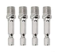 Lot de 2 adaptateurs de tige de polissage M10 avec rallonge de tige hexagonale /4, tige de connexion pour disque de ponçage, mandrin, tige d'extension de perceuse électrique et (4 pièces)