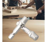 Lot de 2 adaptateurs de tige d'extension de foret à tige hexagonale de 6,35 mm pour disque de polissage M10, mandrin de tige de connexion en métal pour perceuse électrique, tampon de ponçage