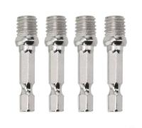 Lot de 2 adaptateurs de tige d'extension de foret à tige hexagonale de 6,35 mm pour disque de polissage M10, mandrin de tige de connexion en métal pour perceuse électrique, tampon de ponçage