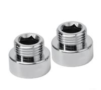 Lot de 2 adaptateurs de tuyau de douche de 1,9 cm à 2,1 cm, connecteur réducteur femelle vers mâle, raccord de douche en laiton pour tête fixe et mitigeur de tuyau flexible