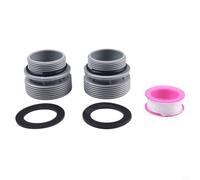 Lot de 2 adaptateurs de tuyau de filtre 40 mm vers 1 1/2" pour piscine Intex et Coleman, kit de transition en plastique avec joints toriques et bande d'étanchéité pour connecter des pompes de sur-eau