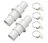 Lot de 2 adaptateurs de tuyau de piscine - Compatible avec les raccords de tuyau d'aspiration de 3,8 cm et 1,27 cm - Compatible avec les aspirateurs de piscine, les nettoyeurs ou les tuyaux de pompe à