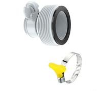 Lot de 2 adaptateurs de tuyau de piscine Intex de 3,2 à 3,8 cm - Série B - En plastique blanc - Facile à installer (1 pièce + 1)