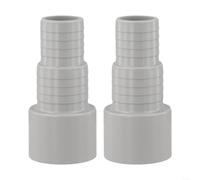 Lot de 2 adaptateurs de tuyau de pompe de piscine Ø50 mm à 32/38 mm, connecteur ABS robuste pour un débit sans fuite, compatible avec les systèmes de pompe de piscine 800 W