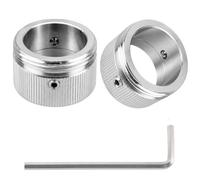 Lot de 2 adaptateurs de valve de chauffage en acier inoxydable M30 x 1,5 | Adaptateur de thermostat en acier inoxydable 304 pour valves RA. Avec vis et clé hexagonale, compatible avec Danfoss RA/RAV