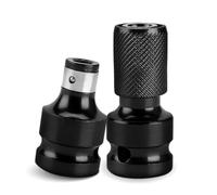 Lot de 2 adaptateurs de visseuse à percussion, entraînement carré 1/2" vers 1/4", pour liquet à frapper tournevis, porte-embouts