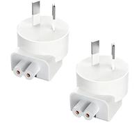 Lot de 2 adaptateurs de voyage Europe vers CN, adaptateur AC, prise US, bloc d'alimentation MacBook, convertisseur de charge, prise MejaRizon CN pour bloc d'alimentation Apple, compatible avec MacBook