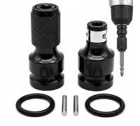 Lot de 2 Adaptateurs d'Embouts pour Visseuse à Choc - Convertisseur Douille 1/2 à 1/4 Pouce - Accessoire Robuste en Acier au Carbone pour hoc et Tournevis à Frapper