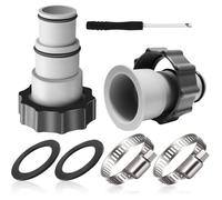 Lot de 2 adaptateurs pour tuyau de piscine Intex, 32-38 mm, pour pompes avec raccord fileté et valve à piston, accessoires