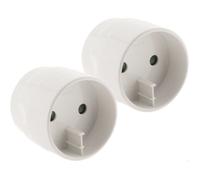 Zenitech - Lot de 2 adaptateurs prise voyage Asie/Chine vers France/UE - prise mâle Asie vers femelle France avec terre - Blanc G