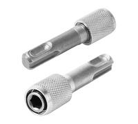 Lot de 2 adaptateurs SDS Plus, adaptateur SDS, porte-embout, porte-embouts, porte-embouts, porte-embouts, pour porte-vis, kit de tige hexagonale 1/4", support universel, 35 mm de tige ronde pour