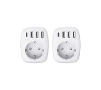 - Lot de 2 adaptateurs UE/UK + 4USB